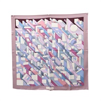 紫色 絲綢 On A Summer Day 方巾 90x90【HERMES 愛馬仕】