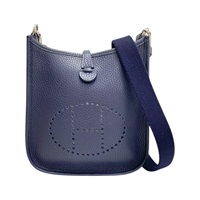 深藍色 TC牛皮  Mini Evelyne 肩背包 D刻【HERMES 愛馬仕】 H069426CK