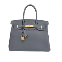 新板岩灰 TOGO牛皮 Birkin 30 柏金包 手提包 W刻 金釦【HERMES 愛馬仕】