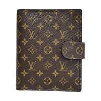 棕色 原花帆布 Mini Ring Agenda 150 筆記本套【LOUIS VUITTON LV 路易威登】 M99193
