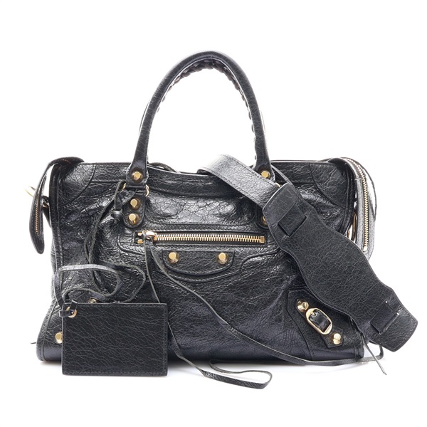 黑色 羊皮 City Small 兩用包【BALENCIAGA 巴黎世家】 431621