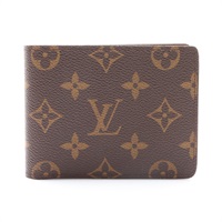 棕色 原花 PVC塗層帆布 雙折短夾【LOUIS VUITTON LV 路易威登】 M60895