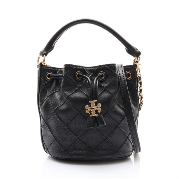 黑色 牛皮 Fleming Small Drawstring 肩背包【TORY BURCH 托里·伯奇】