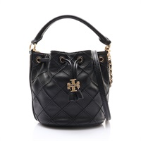 黑色 牛皮 Fleming Small Drawstring 肩背包【TORY BURCH 托里·伯奇】