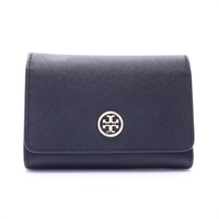 黑色 牛皮 Robinson 三折短夾【TORY BURCH 托里·伯奇】