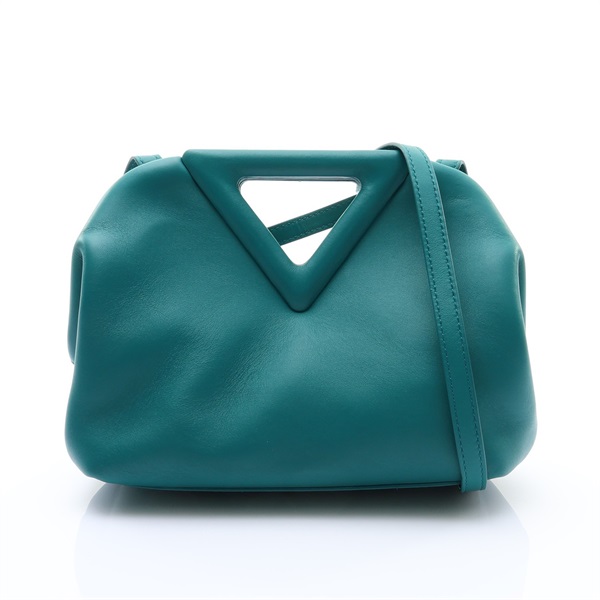 綠色牛皮 The Point Small 肩背包【BOTTEGA VENETA BV 寶緹嘉】 658476