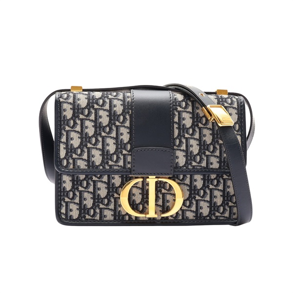 藍色 緹花帆布 30 Montaigne 肩背包【Dior 迪奧】 M9203UTZQ