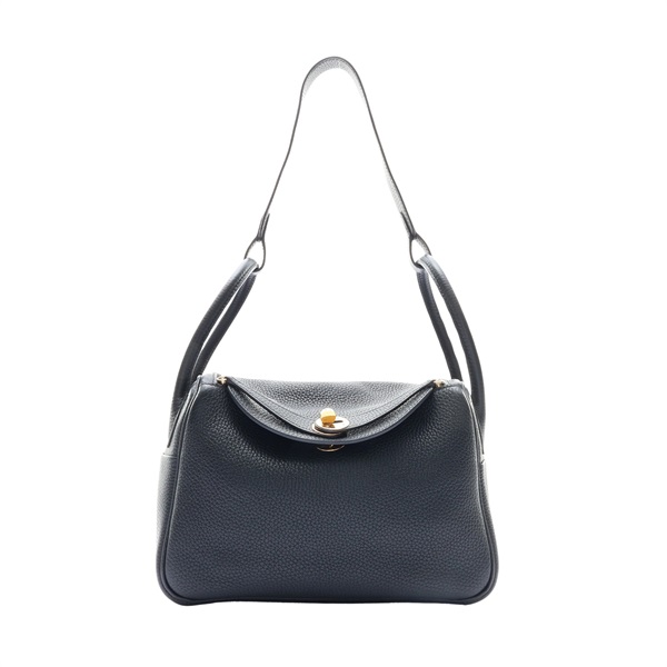 Lindy 26 琳蒂包 Clemence 牛皮 黑色 金扣 C刻 肩背包【HERMES 愛馬仕】 H073428CC