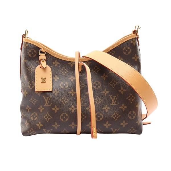 棕色 原花帆布 Carryall PM 肩背包【LOUIS VUITTON LV 路易威登】 M46203