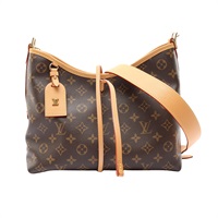 棕色 原花帆布 Carryall PM 肩背包【LOUIS VUITTON LV 路易威登】 M46203