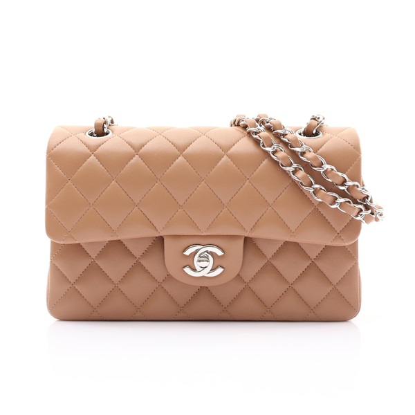 焦糖棕色 菱格紋 羊皮 COCO 23 鍊帶 肩背包【CHANEL 香奈兒】 A01113