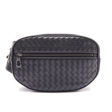 黑色 編織牛皮 Belt 腰包【BOTTEGA VENETA BV 寶緹嘉】