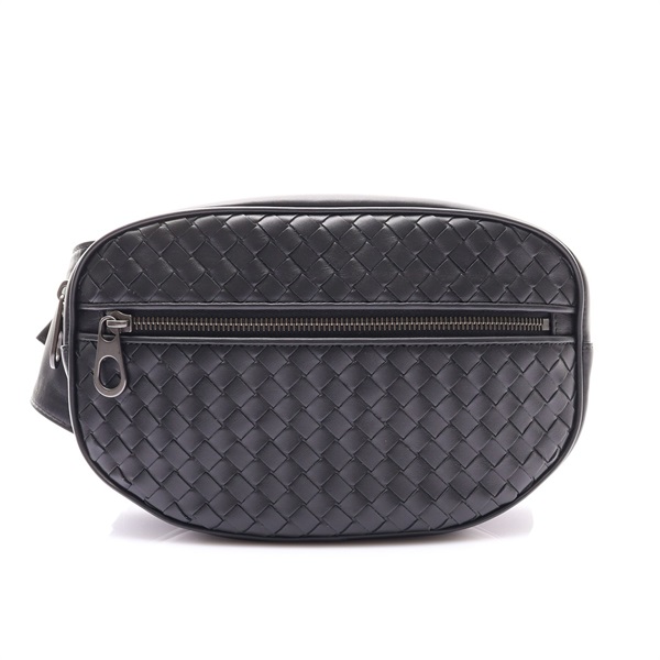 黑色 編織牛皮 Belt 腰包【BOTTEGA VENETA BV 寶緹嘉】
