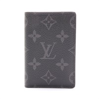 黑色 原花 PVC塗層帆布 卡片夾【LOUIS VUITTON LV 路易威登】 M61696