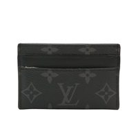 黑色 原花 Eclipse 帆布 Double 名片夾【LOUIS VUITTON LV 路易威登】 M62170
