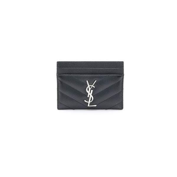 黑色牛皮 CASSANDRE MATELASSE 卡夾 名片夾【SAINT LAURENT YSL 聖羅蘭】 423291