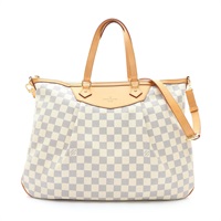白色 棋盤格 帆布 Siracusa GM 兩用包【LOUIS VUITTON LV 路易威登】 N41111