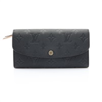 Emilie 扣式 長夾 黑色 原花壓紋牛皮【LOUIS VUITTON LV 路易威登】 M62369
