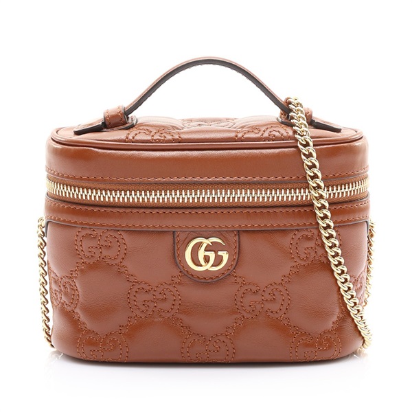 棕色 GG Matelasse 絎縫 Top Handle 兩用包【GUCCI 古馳】 723770