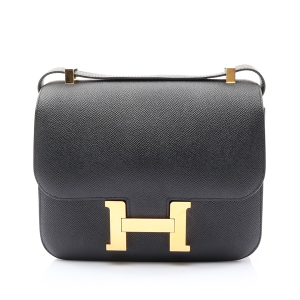 Constance 24 康康包 肩背包 黑色 Epsom牛皮 X刻 金釦【HERMES 愛馬仕】 H056341CD