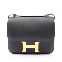 Constance 24 康康包 肩背包 黑色 Epsom牛皮 X刻 金釦【HERMES 愛馬仕】 H056341CD