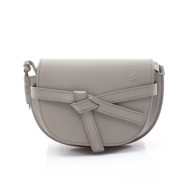Mini Gate Dual 肩背包 灰色 牛皮【LOEWE 羅威】