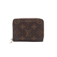 LOUIS VUITTON LV 路易威登 拉鍊零錢包 棕色 原花帆布 M60067