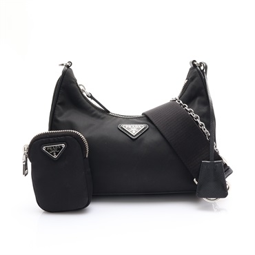黑色 尼龍 Re-Edition 2005 Re-Nylon 肩背包【PRADA 普拉達】 1BH204