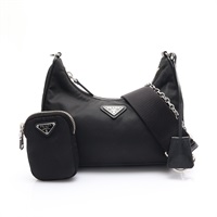 黑色 尼龍 Re-Edition 2005 Re-Nylon 肩背包【PRADA 普拉達】 1BH204