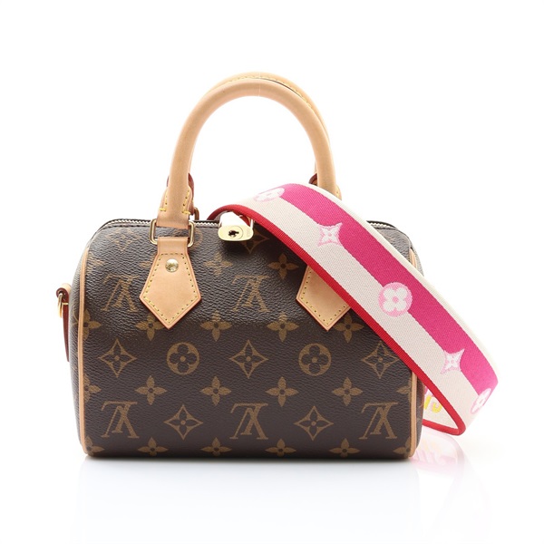 棕色 原花帆布 Speedy Bandouliere 20 兩用包【LOUIS VUITTON LV 路易威登】 M45948