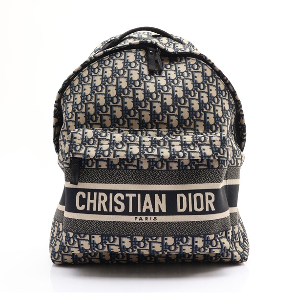 藍色 Oblique 緹花帆布 後背包【Dior 迪奧】 M6104STZQ_M928