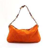 橘色麂皮 棕色牛皮 Onata PM 肩背包【LOUIS VUITTON LV 路易威登】 M95122