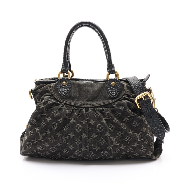 黑色 原花 丹寧 牛皮 Neo Cabby MM 兩用包【LOUIS VUITTON LV 路易威登】 M95351