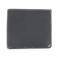 灰色 Everycolor牛皮 H Sellier Compact 二折短夾 K刻【HERMES 愛馬仕】 H084594CK0L