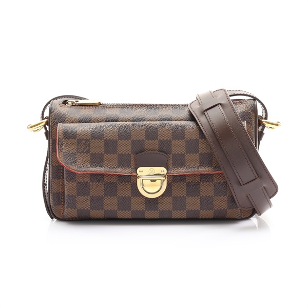 棕色 棋盤格 帆布 Ravello GM 肩背包【LOUIS VUITTON LV 路易威登】 N60006