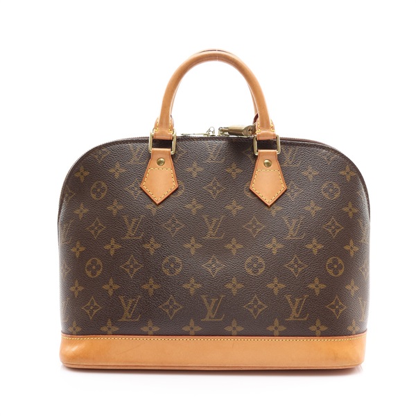棕色 原花帆布 Alma PM 手提包 (無鑰匙)【LOUIS VUITTON LV 路易威登】 M51130