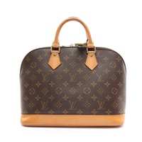 棕色 原花帆布 Alma PM 手提包 (無鑰匙)【LOUIS VUITTON LV 路易威登】 M51130