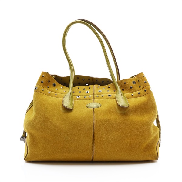黃色 絨面革 Tote 手提包【TODS 托德斯】