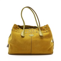 黃色 絨面革 Tote 手提包【TODS 托德斯】