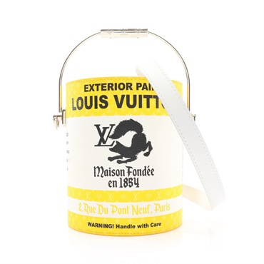 白/黃色 PVC帆布 牛皮 Paint Can 兩用包【LOUIS VUITTON LV 路易威登】 M81593