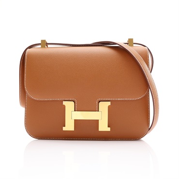 金棕色 Epsom牛皮 Constance 24 康康包 肩背包 K刻 金釦【HERMES 愛馬仕】 H056341CC