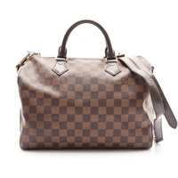 棕色 棋盤格帆布 Speedy Bandouliere 30 兩用包【LOUIS VUITTON LV 路易威登】 N41367