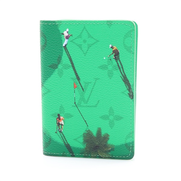 LOUIS VUITTON LV 路易威登 Pocket Organizer 名片夾 卡夾 綠色 原花帆布 M14880