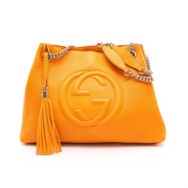 橘色牛皮 Soho 肩背包【GUCCI 古馳】 308982