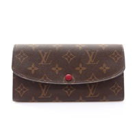 Emilie 扣式長夾 棕色 原花帆布【LOUIS VUITTON LV 路易威登】 M60697