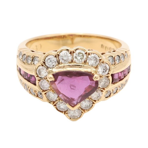 JEWELRY 無品牌珠寶 紅寶石 鑽石 18K黃金 戒指 Ruby  8.1g