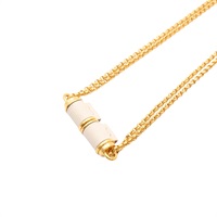 HERMES 愛馬仕 Charniere PM 項鍊 金/白色 Swift牛皮/鍍金 H010770CC H010770CC