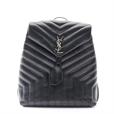 SAINT LAURENT YSL 聖羅蘭 Loulou 後背包 黑色 牛皮 487219