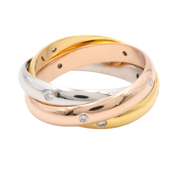 Cartier 卡地亞 Trinity #58 戒指 18K 三色三金 鑽石 B4038858