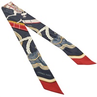HERMES 愛馬仕 Grand Apparat Twilly 藍色 絲綢 H061364S